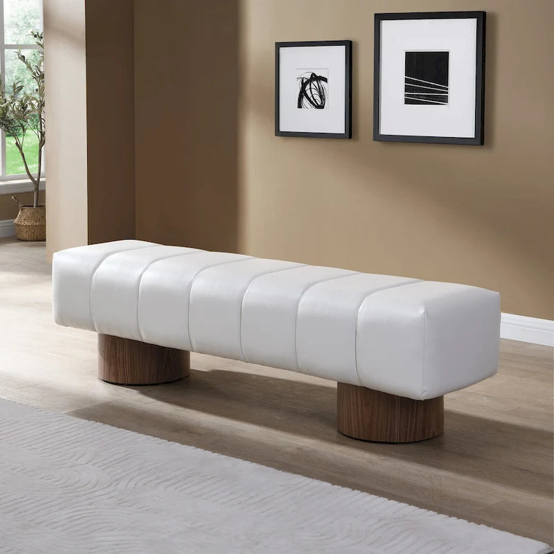 64" Upholstered Bench, No Assembly Required