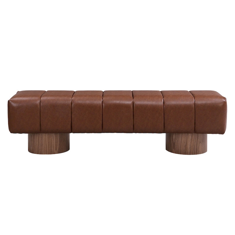 64" Upholstered Bench, No Assembly Required