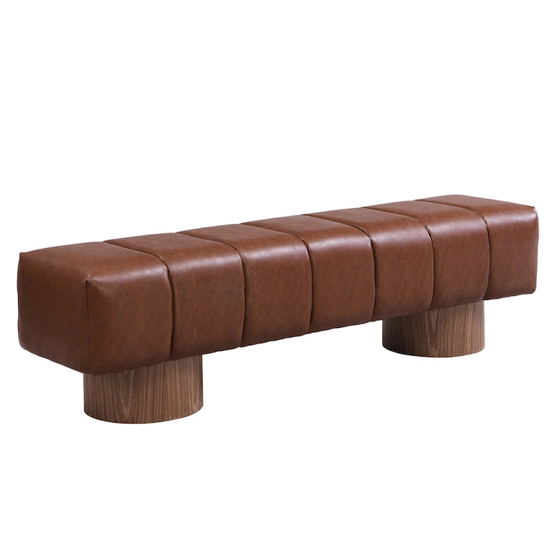 64" Upholstered Bench, No Assembly Required