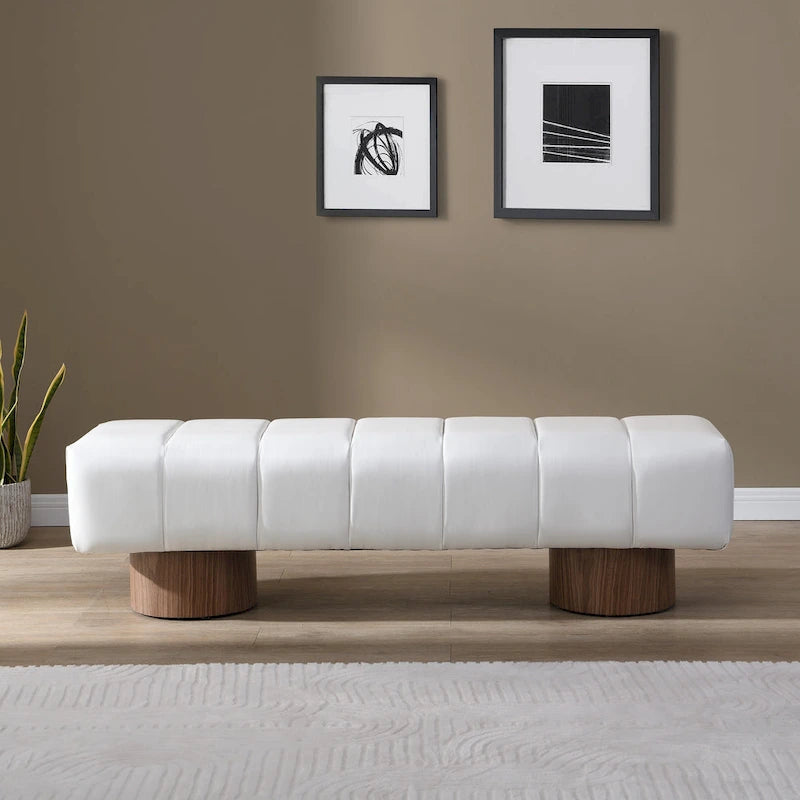 64" Upholstered Bench, No Assembly Required