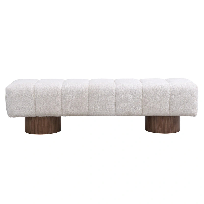 64" Upholstered Bench, No Assembly Required