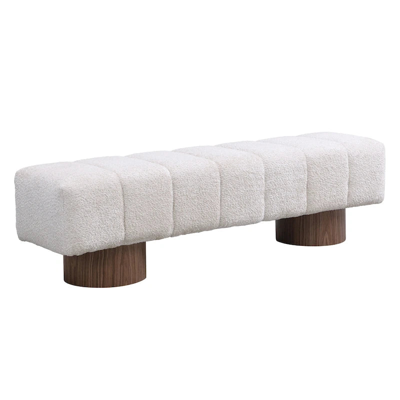 64" Upholstered Bench, No Assembly Required