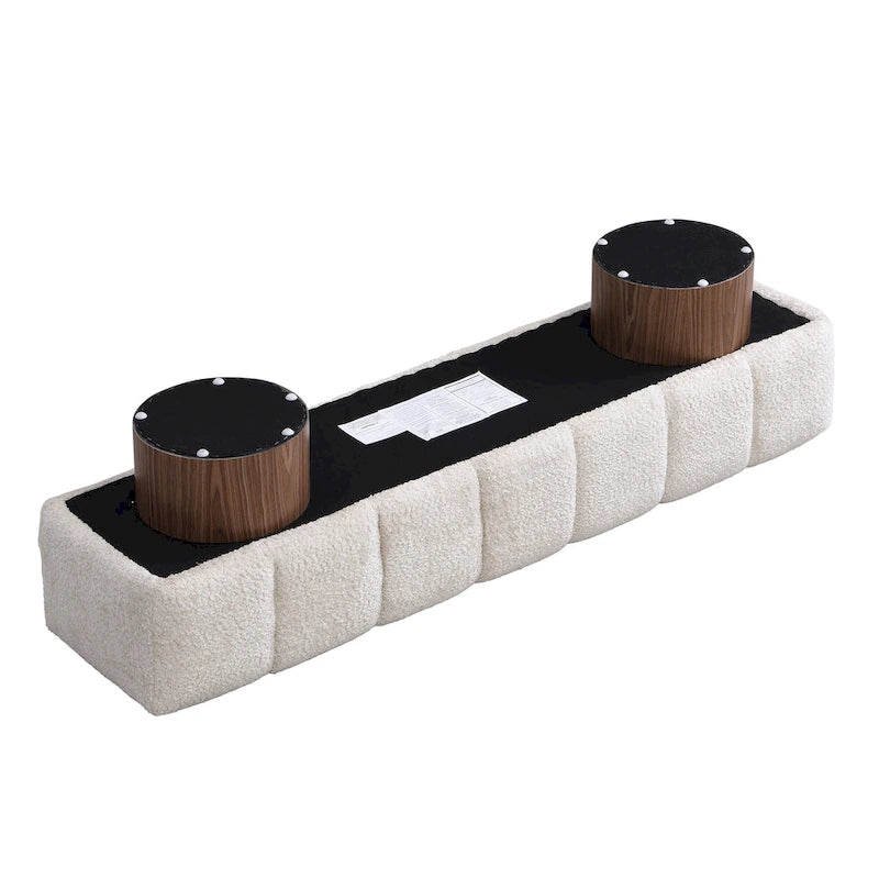 64" Upholstered Bench, No Assembly Required