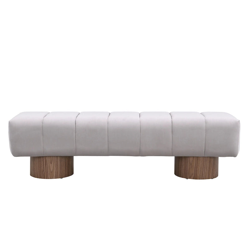 64" Upholstered Bench, No Assembly Required