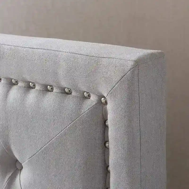 Traditional King Upholstered Bed Frame