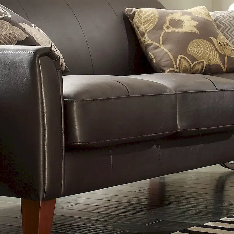 Transitional Sofa with Flared Arms & Removable Cushions