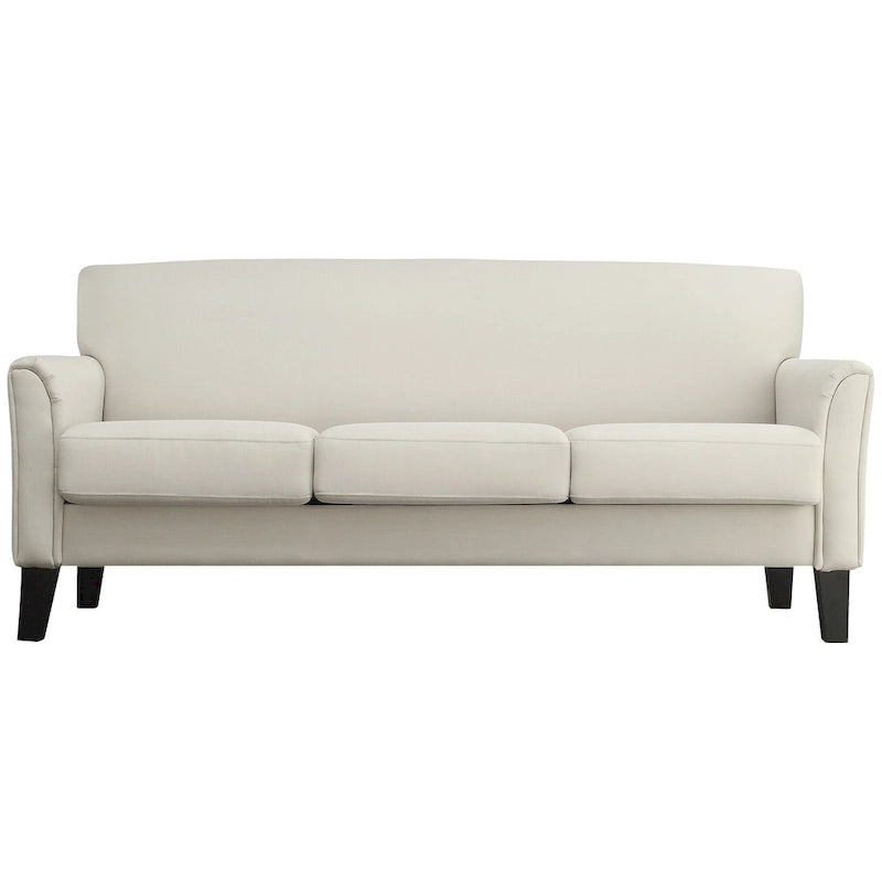 Transitional Sofa with Flared Arms & Removable Cushions