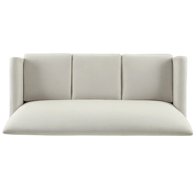 Transitional Sofa with Flared Arms & Removable Cushions