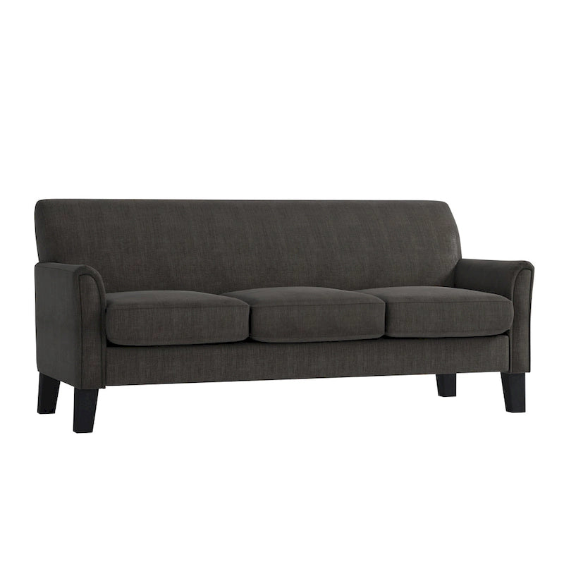 Transitional Sofa with Flared Arms & Removable Cushions