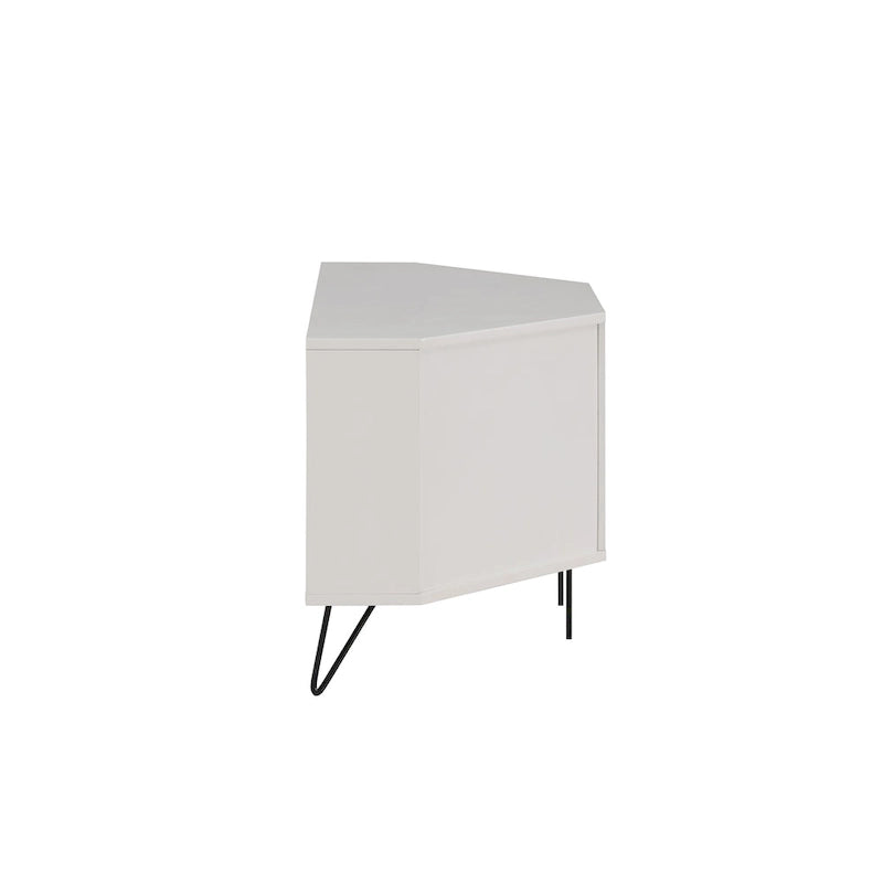 Mid-Century Modern Corner TV Console, Fits up to 42" TVs