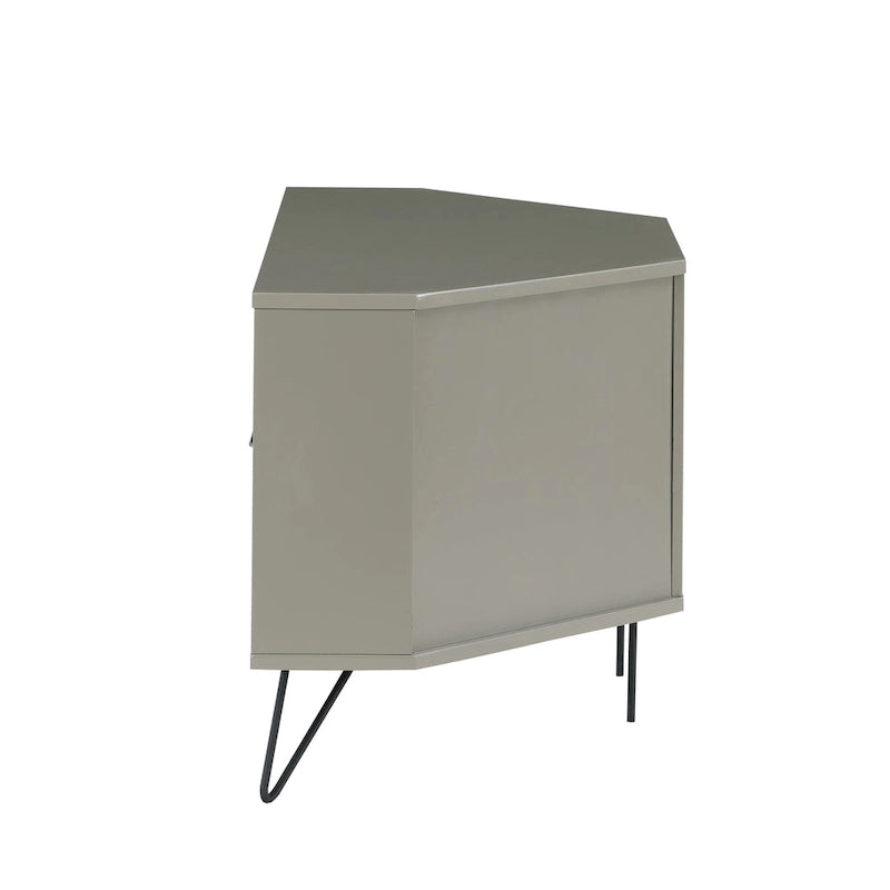 Mid-Century Modern Corner TV Console, Fits up to 42" TVs