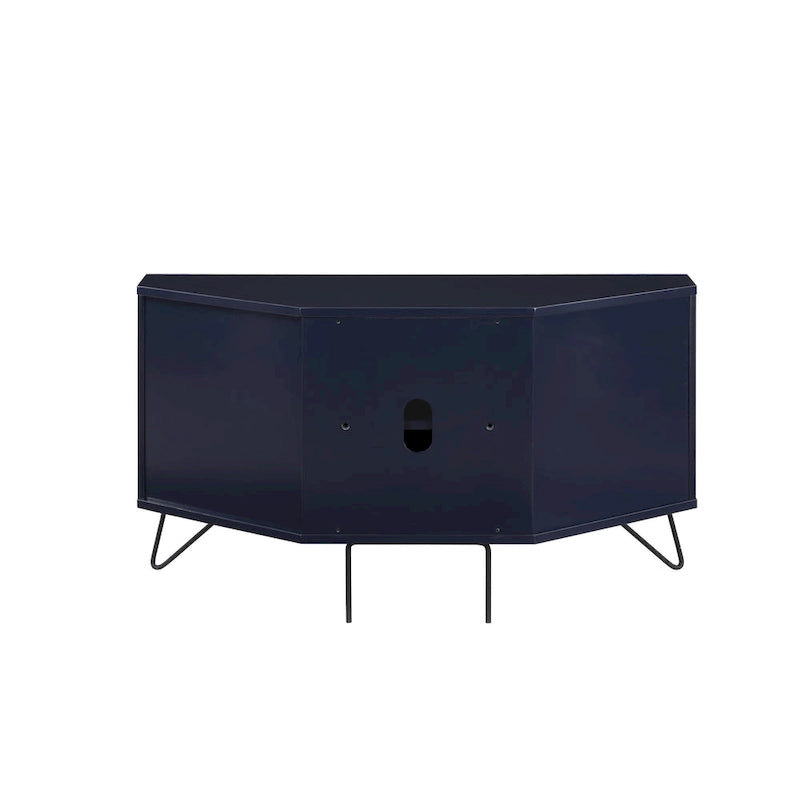 Mid-Century Modern Corner TV Console, Fits up to 42" TVs