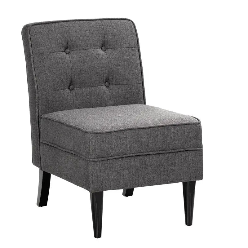 Button Tufted Accent Chair with Hidden Under-Seat Storage