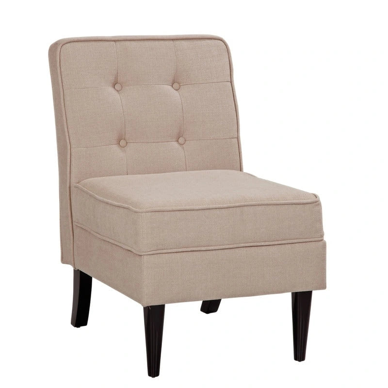 Button Tufted Accent Chair with Hidden Under-Seat Storage