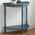 Half-Moon Entryway Console Table with Lower Shelf