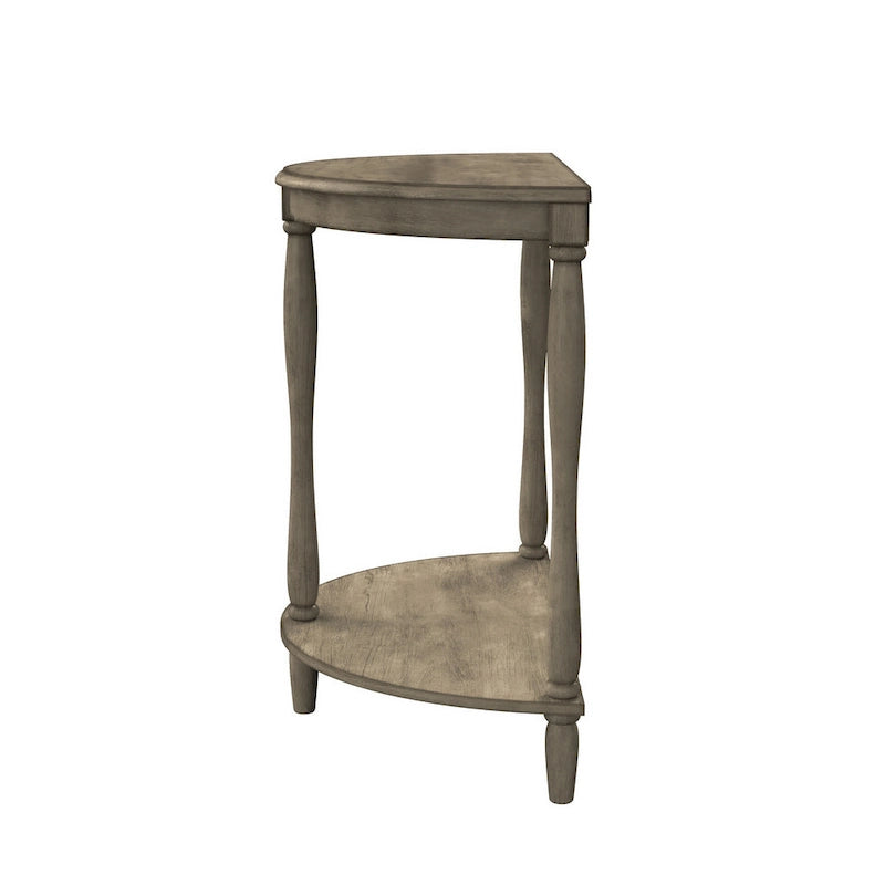 Half-Moon Entryway Console Table with Lower Shelf