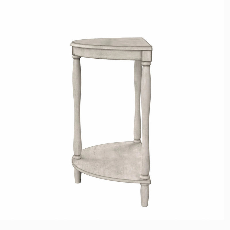 Half-Moon Entryway Console Table with Lower Shelf