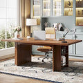 63" Executive Desk with Side Storage Shelves