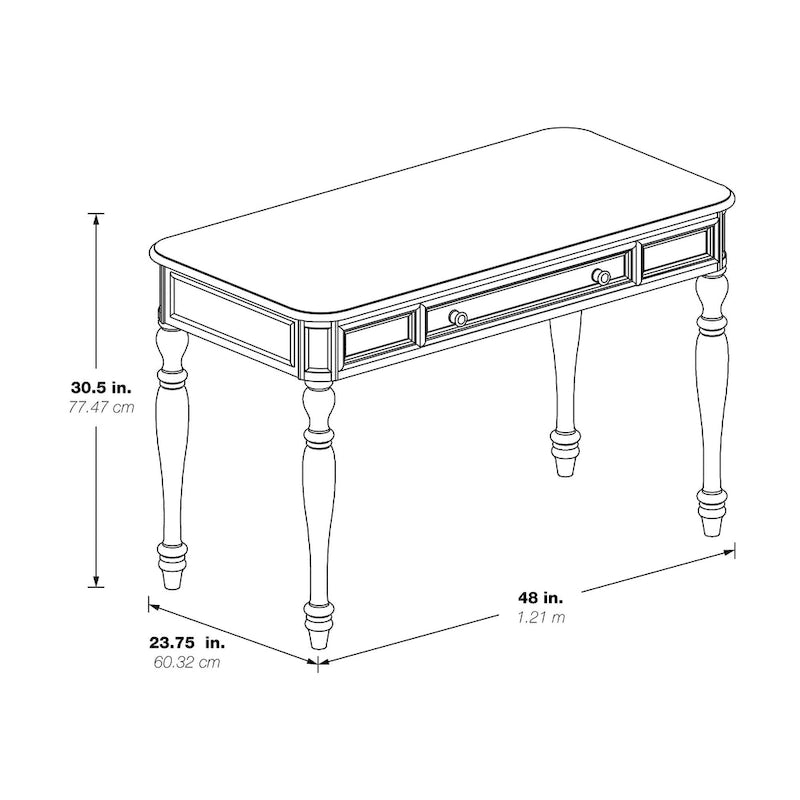 48" Solid Wood Home Office Desk