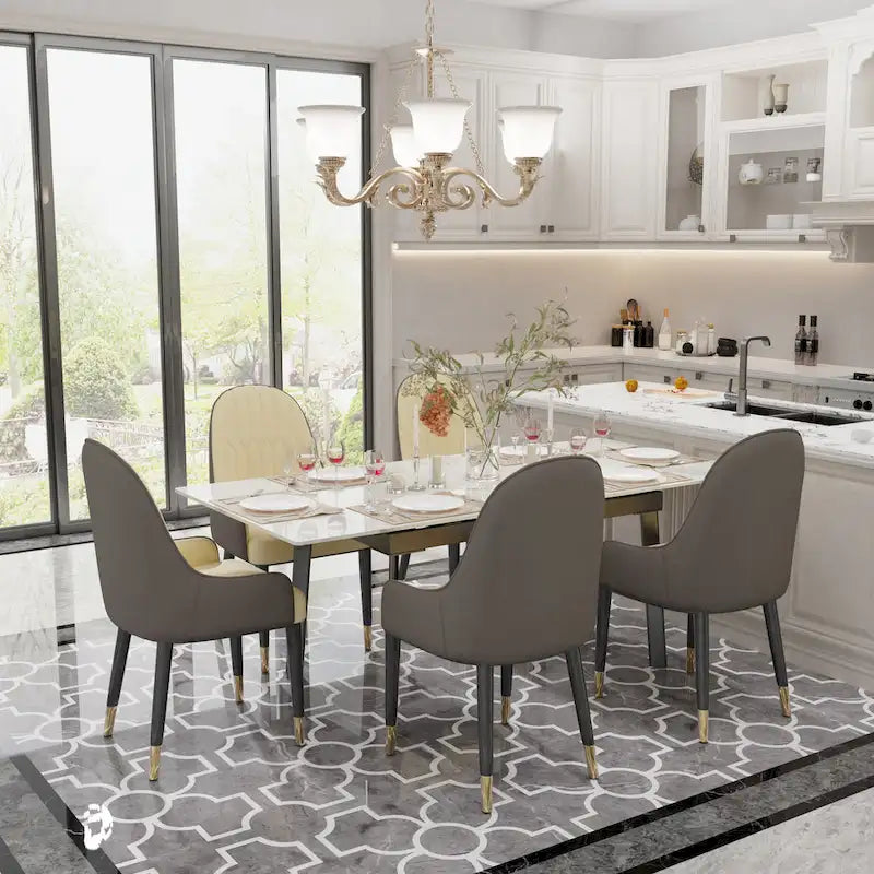 Extendable Sintered Stone Dining Table, Seats 4–6