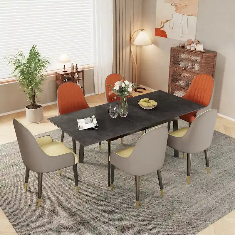 Extendable Sintered Stone Dining Table, Seats 4–6