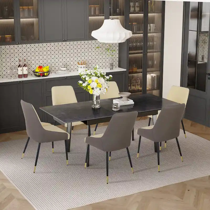 Extendable Sintered Stone Dining Table, Seats 4–6