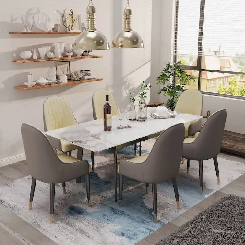 Extendable Sintered Stone Dining Table, Seats 4–6