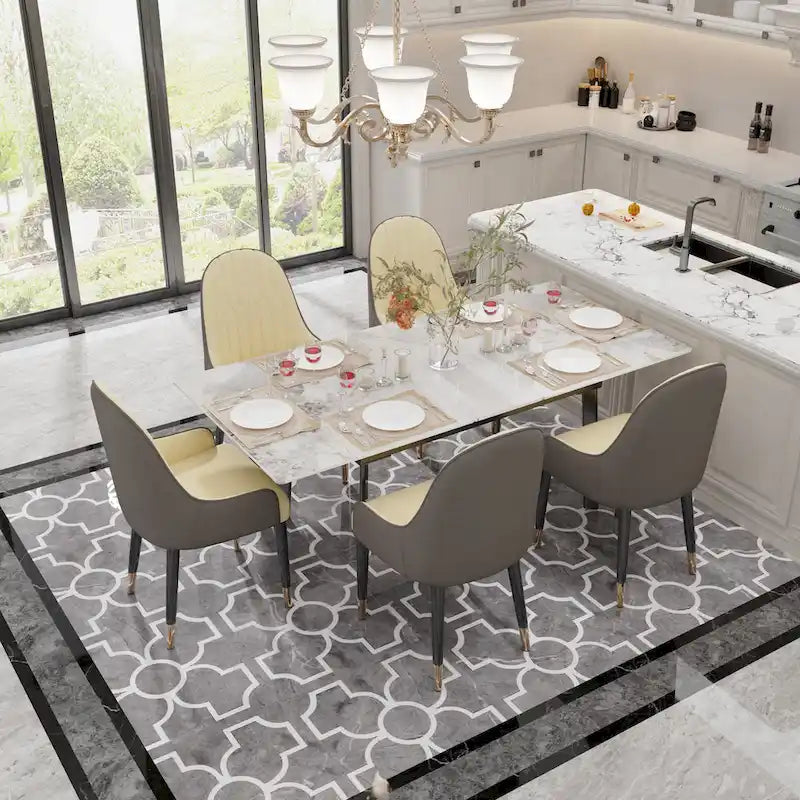 Extendable Sintered Stone Dining Table, Seats 4–6