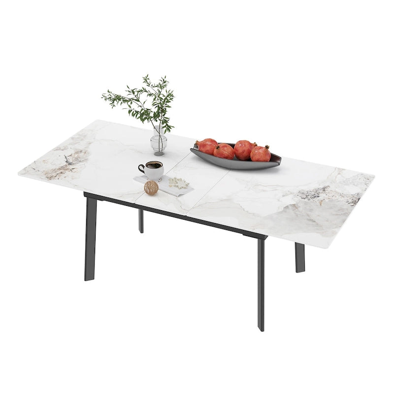 Extendable Sintered Stone Dining Table, Seats 4–6