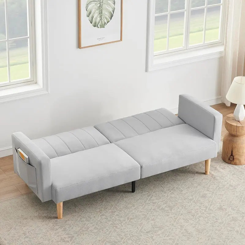 3-in-1 Convertible Sofa Bed with Storage Armrests