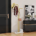 Gold & White Coat Rack with Granite Base