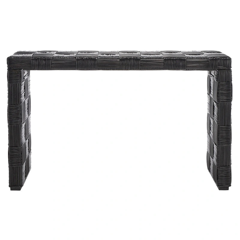 Rattan Woven Console Table