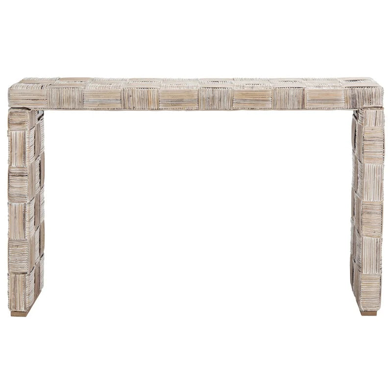 Rattan Woven Console Table