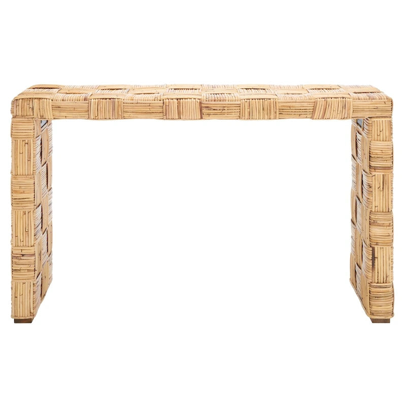 Rattan Woven Console Table