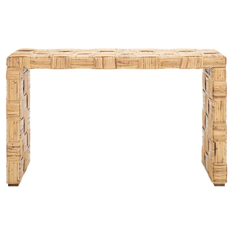 Rattan Woven Console Table