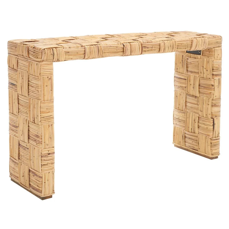 Rattan Woven Console Table