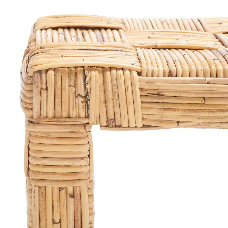 Rattan Woven Console Table