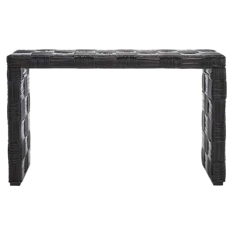 Rattan Woven Console Table