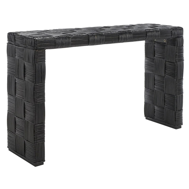 Rattan Woven Console Table