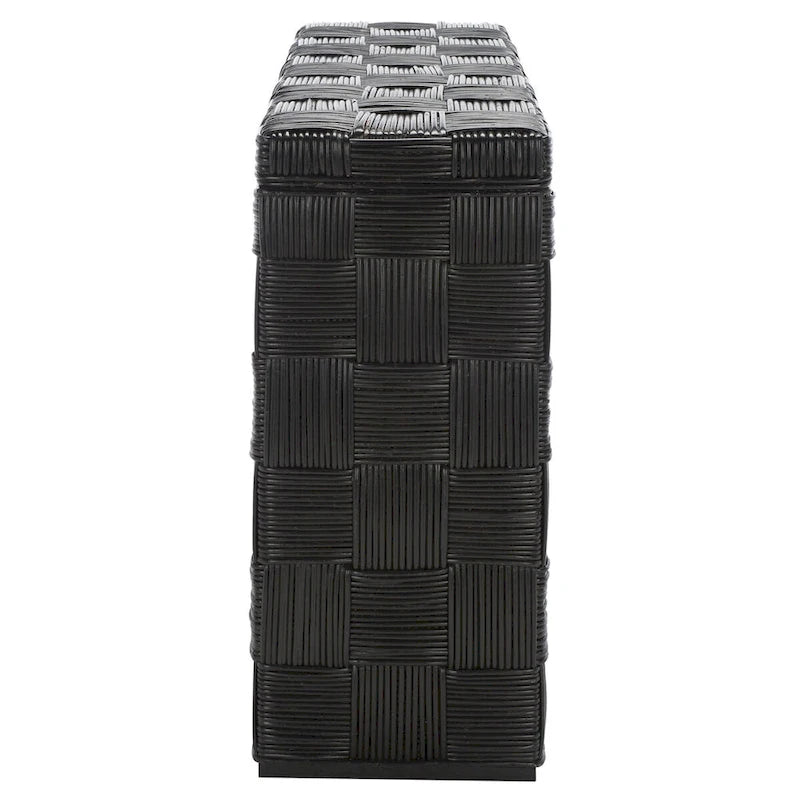Rattan Woven Console Table