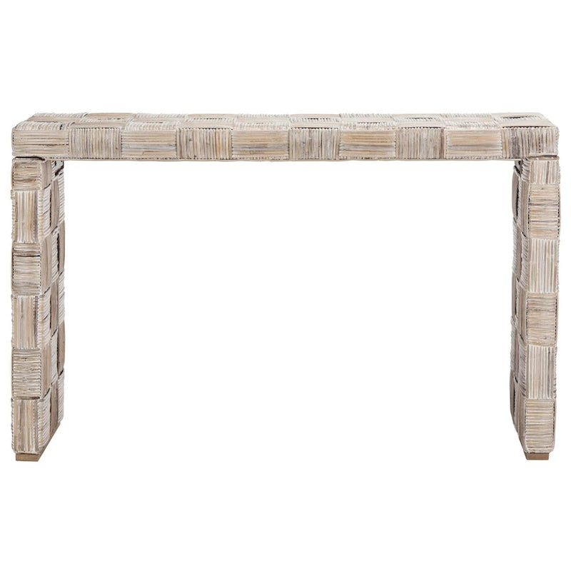 Rattan Woven Console Table