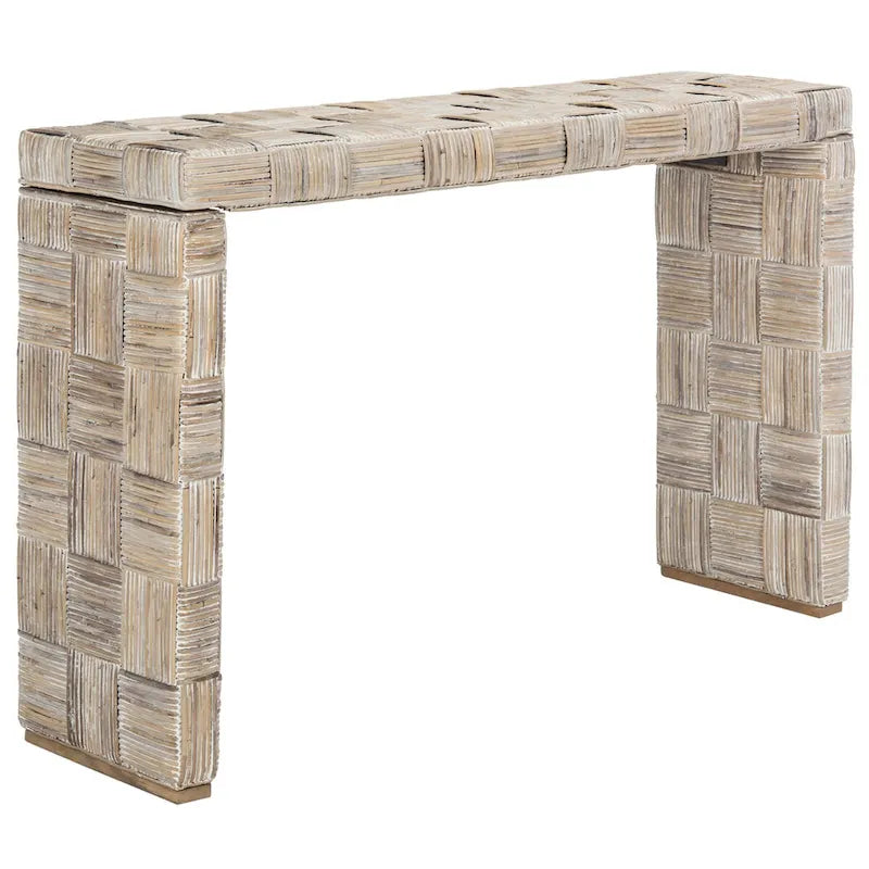 Rattan Woven Console Table