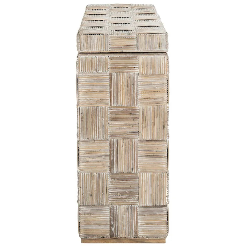 Rattan Woven Console Table