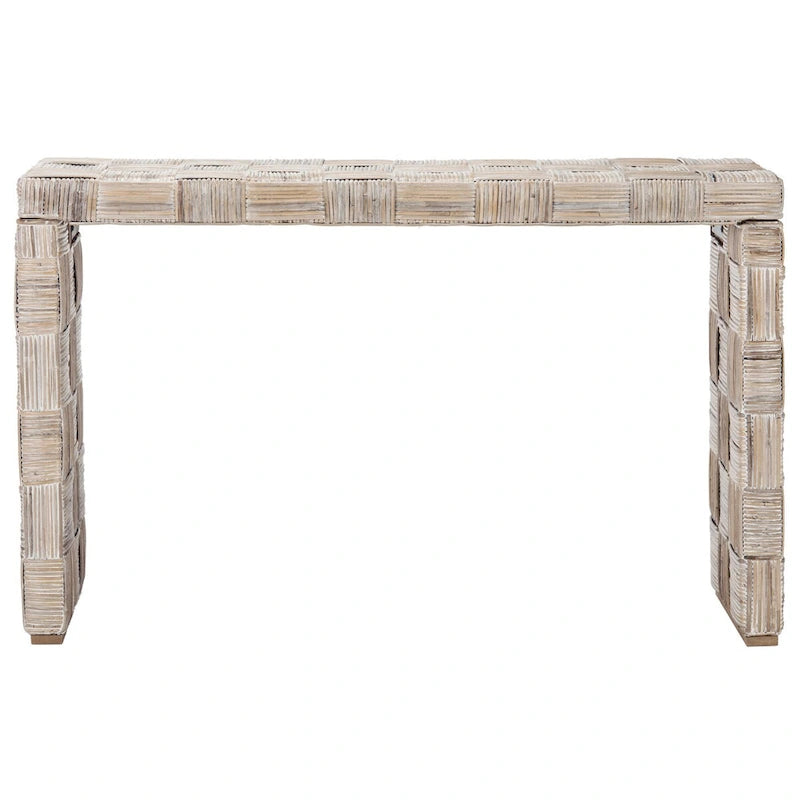 Rattan Woven Console Table