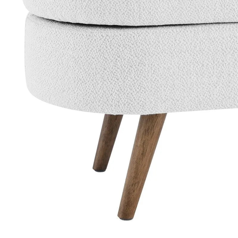 Upholstered Storage Bench with Solid Wood Legs