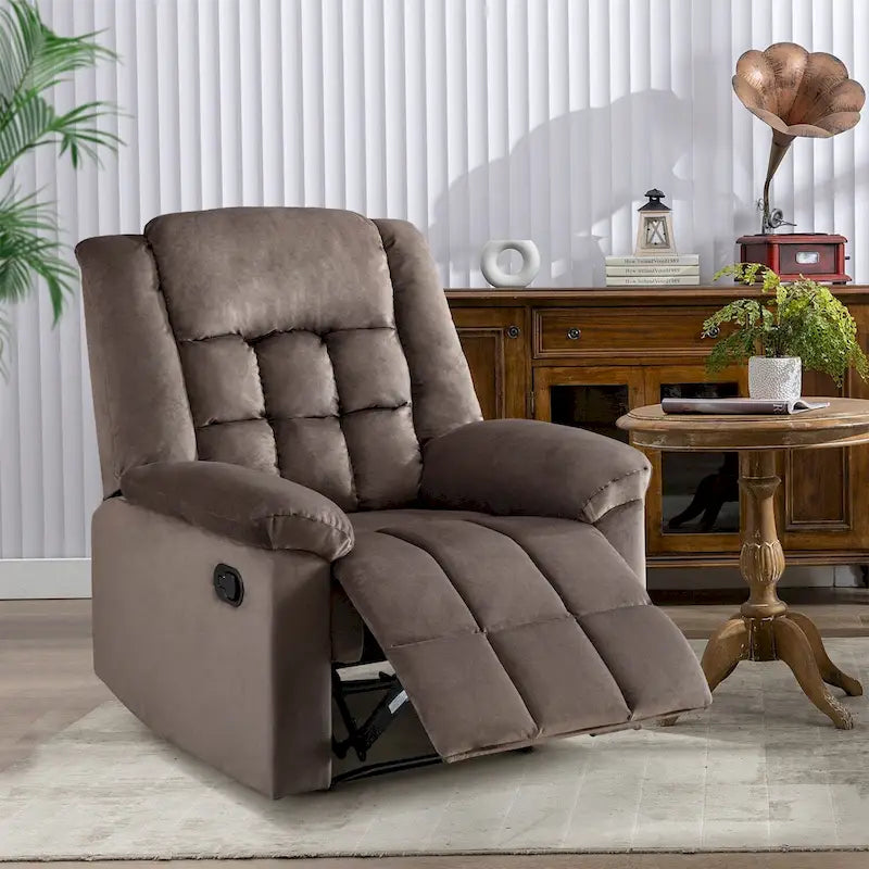 Classic Padded Manual Rocker Recliner Chair