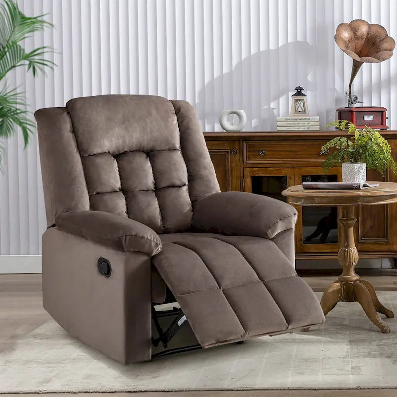 Classic Padded Manual Rocker Recliner Chair