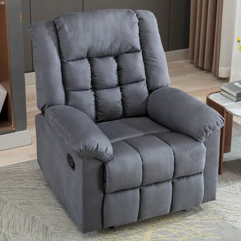 Classic Padded Manual Rocker Recliner Chair