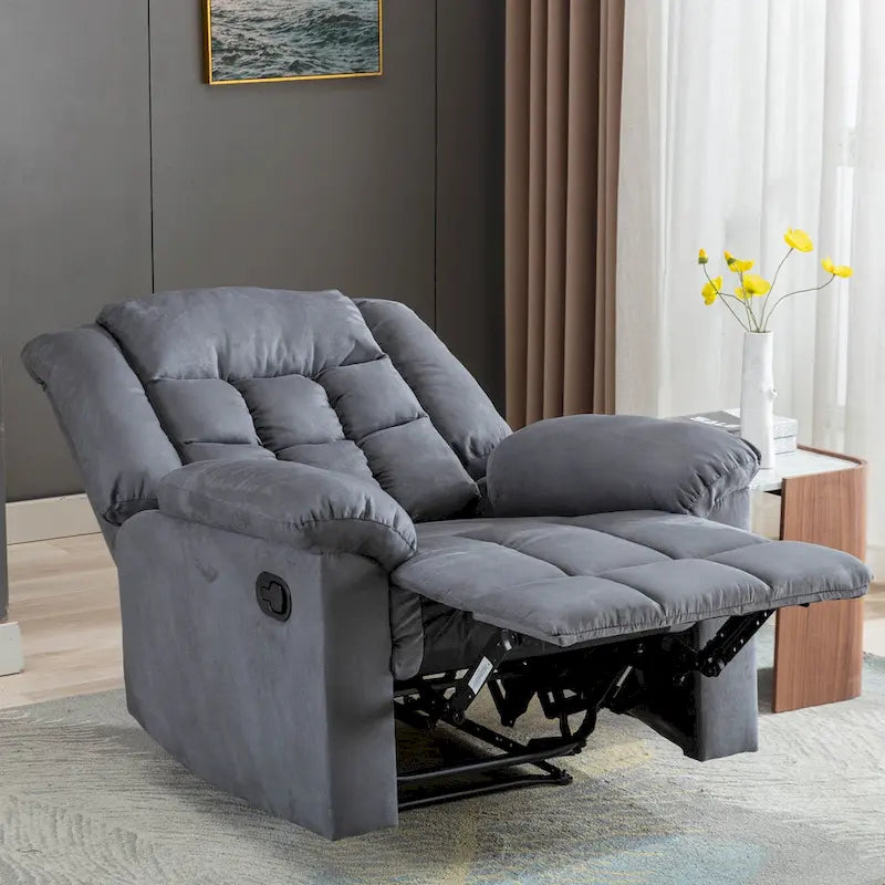 Classic Padded Manual Rocker Recliner Chair