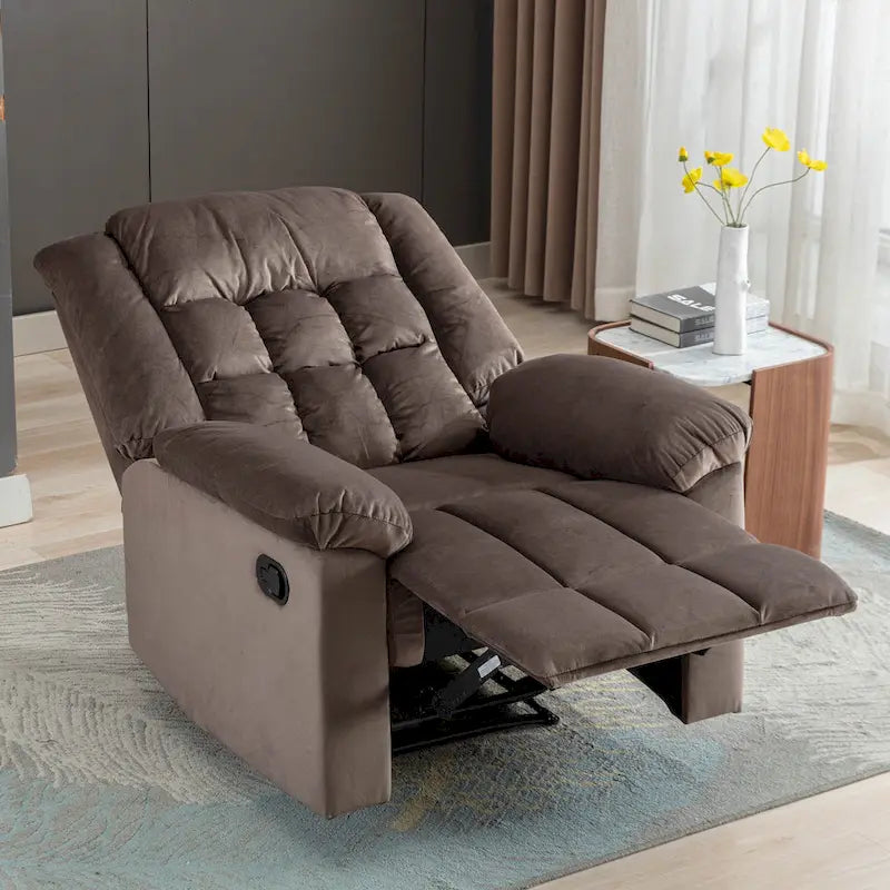 Classic Padded Manual Rocker Recliner Chair